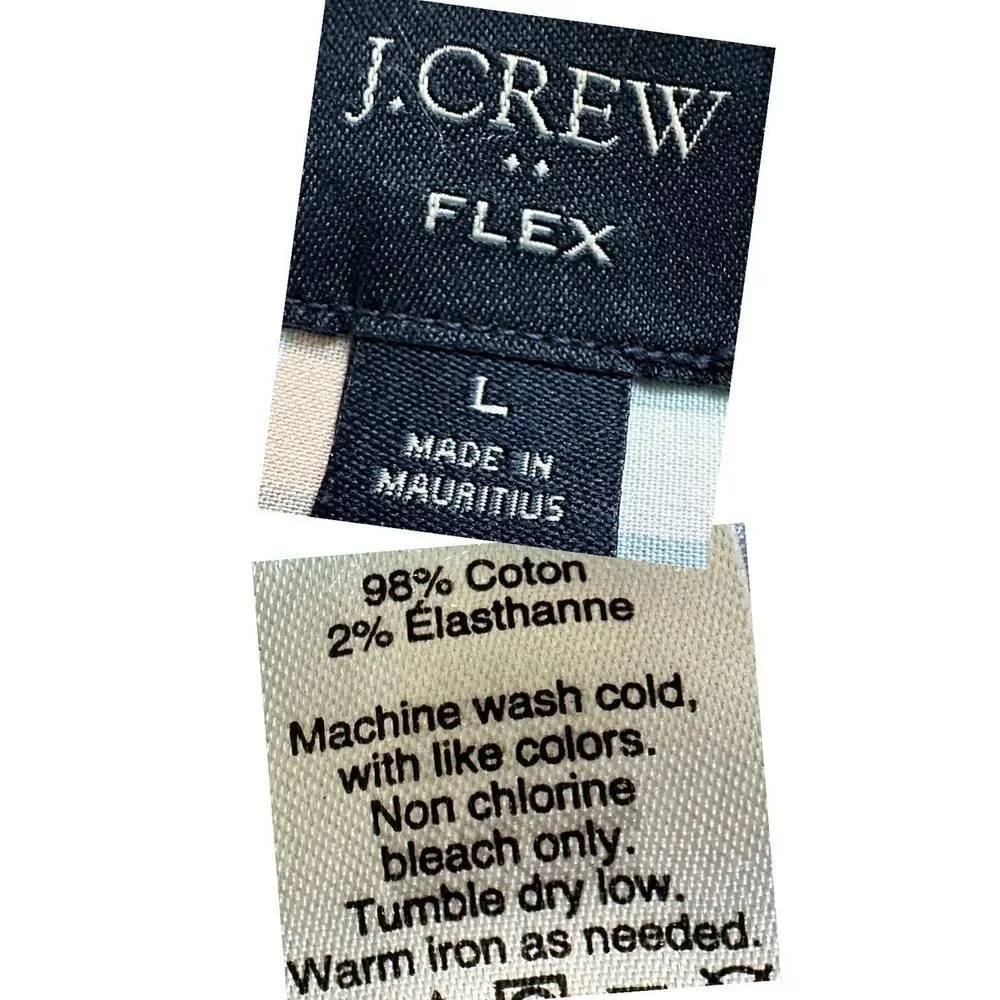 J. Crew Flex Men's‎ SZ L Pastel Plaid Button Down Shirt Short Sleeves Multicolor